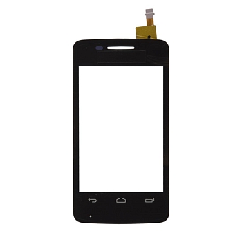 Сенсорное стекло (тачскрин) для Alcatel One Touch TPop 4010D, черный