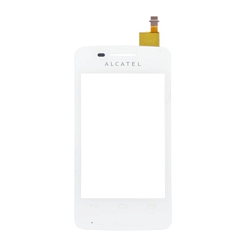 Сенсорное стекло (тачскрин) для Alcatel One Touch TPop 4010D, белый