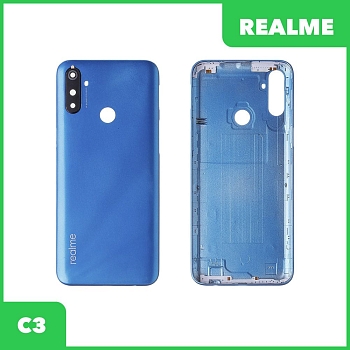 Задняя крышка для Realme C3 (синий)